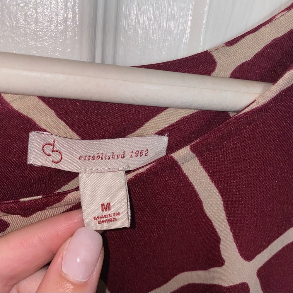 Maroon Patterned Top - Picture 2 of 4